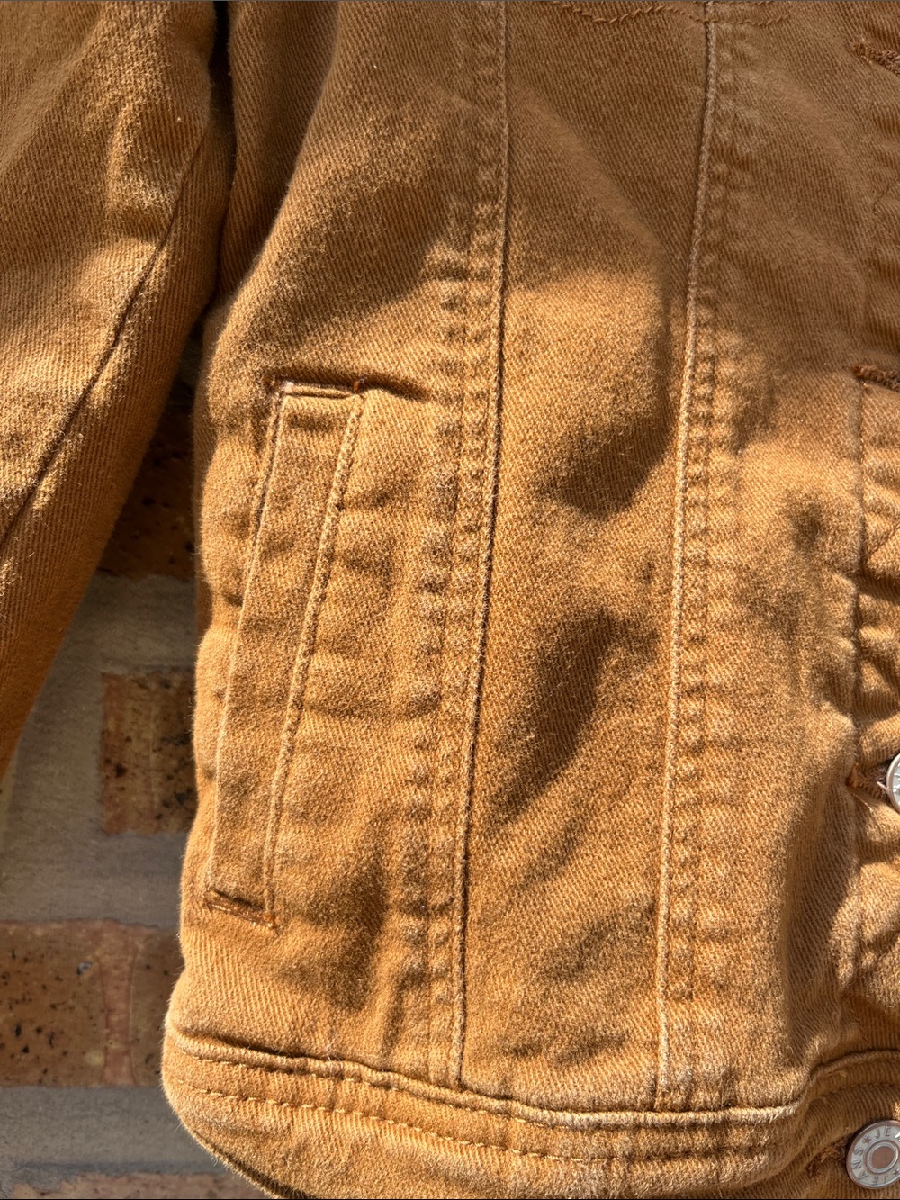 Rust Brown Denim Jacket - Picture 4 of 7